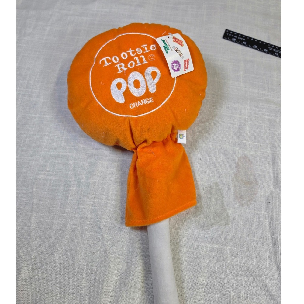 Vintage 2004 Tootsie Roll Pop Orange Lollipop Plush Toy Good Stuff 22 Inch NWT